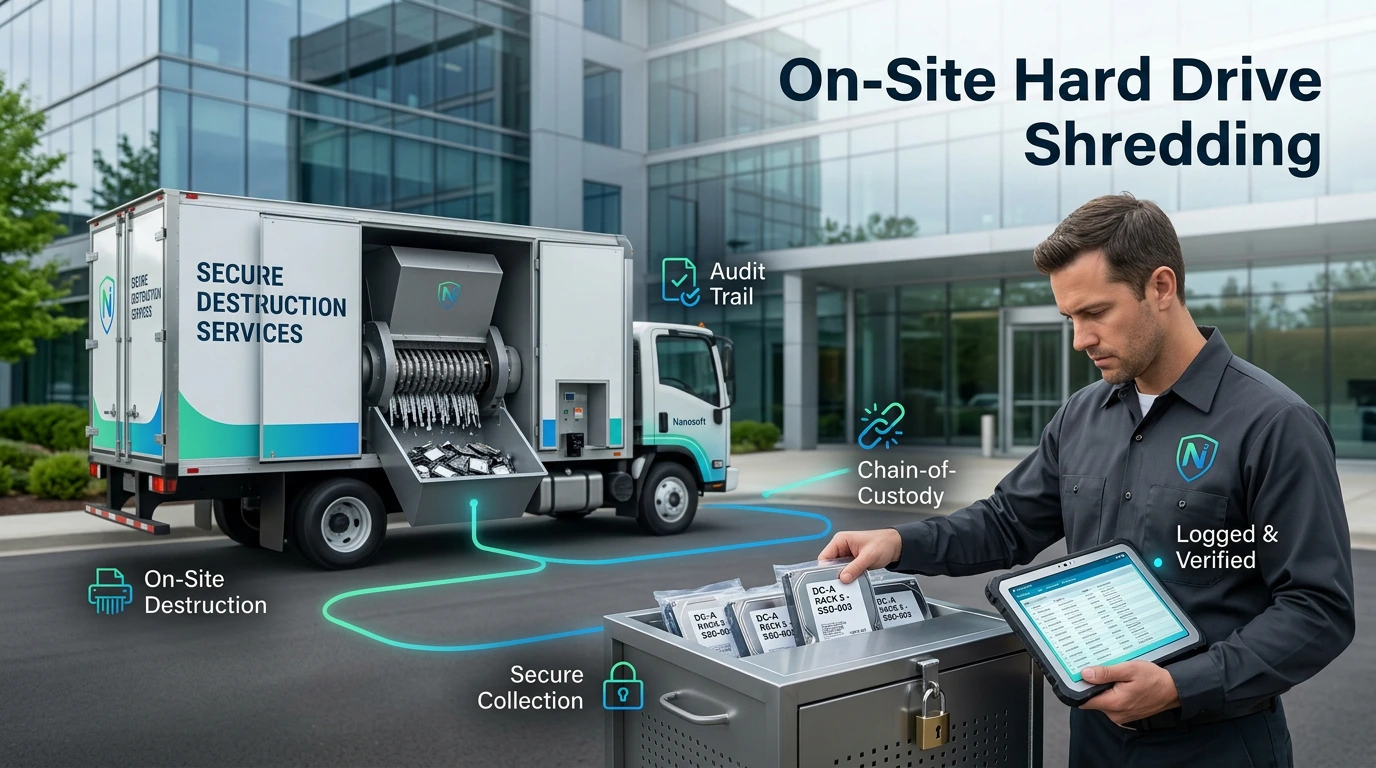 On-Site Hard Drive Shredding: When Businesses Need Destruction at Their Own Premises