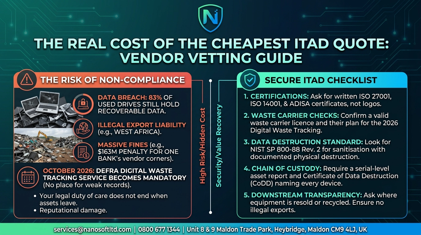 The Hidden Cost of the Cheapest ITAD Quote: What Happens When Your Disposal Vendor Cuts Corners