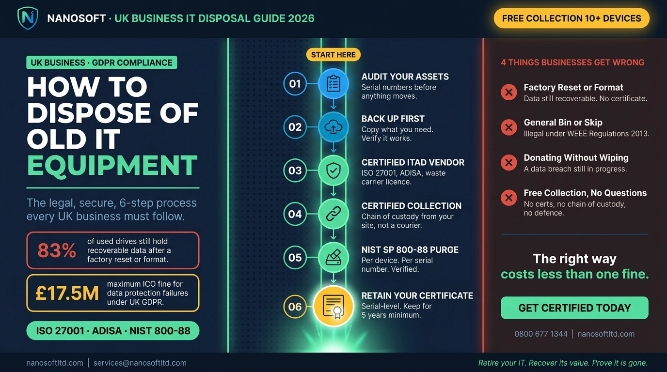 How to Dispose of Old Laptops, Computers and Servers: The Complete UK Business Guide
