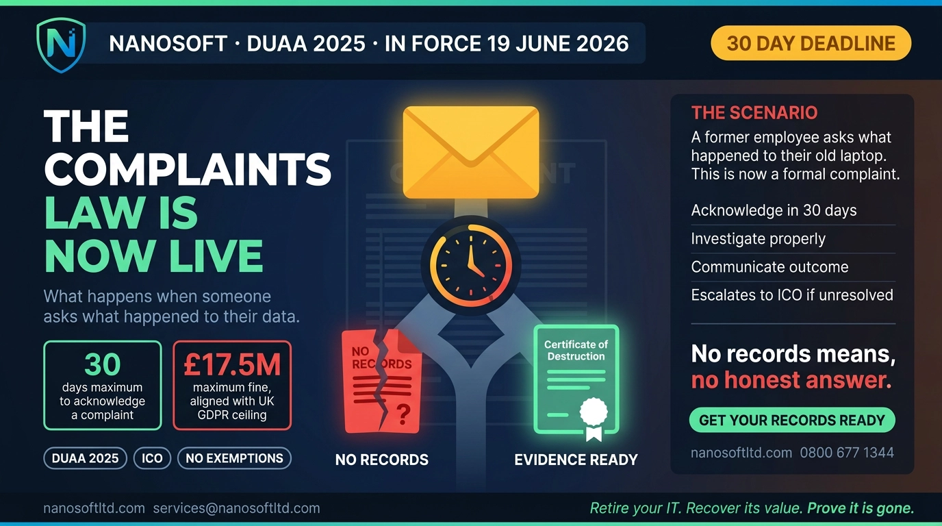 The New UK Data Complaints Law Is Now in Force: What It Means When Someone Asks What Happened to Their Data