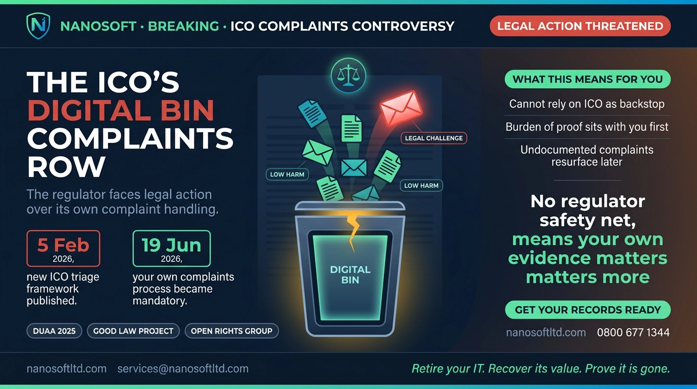 The ICO's "Digital Bin" Complaints Row: What It Means for Every UK Data Controller