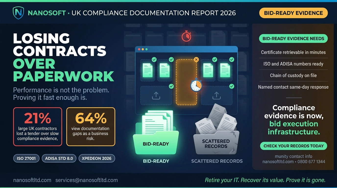 UK Businesses Are Losing Contracts Over Paperwork, Not Performance: Is Your IT Disposal Evidence Bid-Ready?